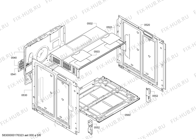 Схема №2 HEG33U340 Bosch "Made in Germany" с изображением Фронтальное стекло для электропечи Bosch 00688292